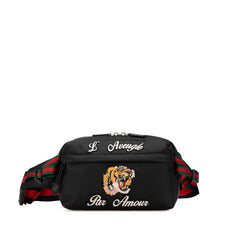 Techno Canvas Web L Aveugle Par Amour Embroidered Belt Bag