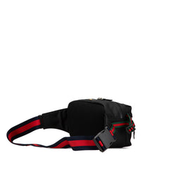 Techno Canvas Web L Aveugle Par Amour Embroidered Belt Bag
