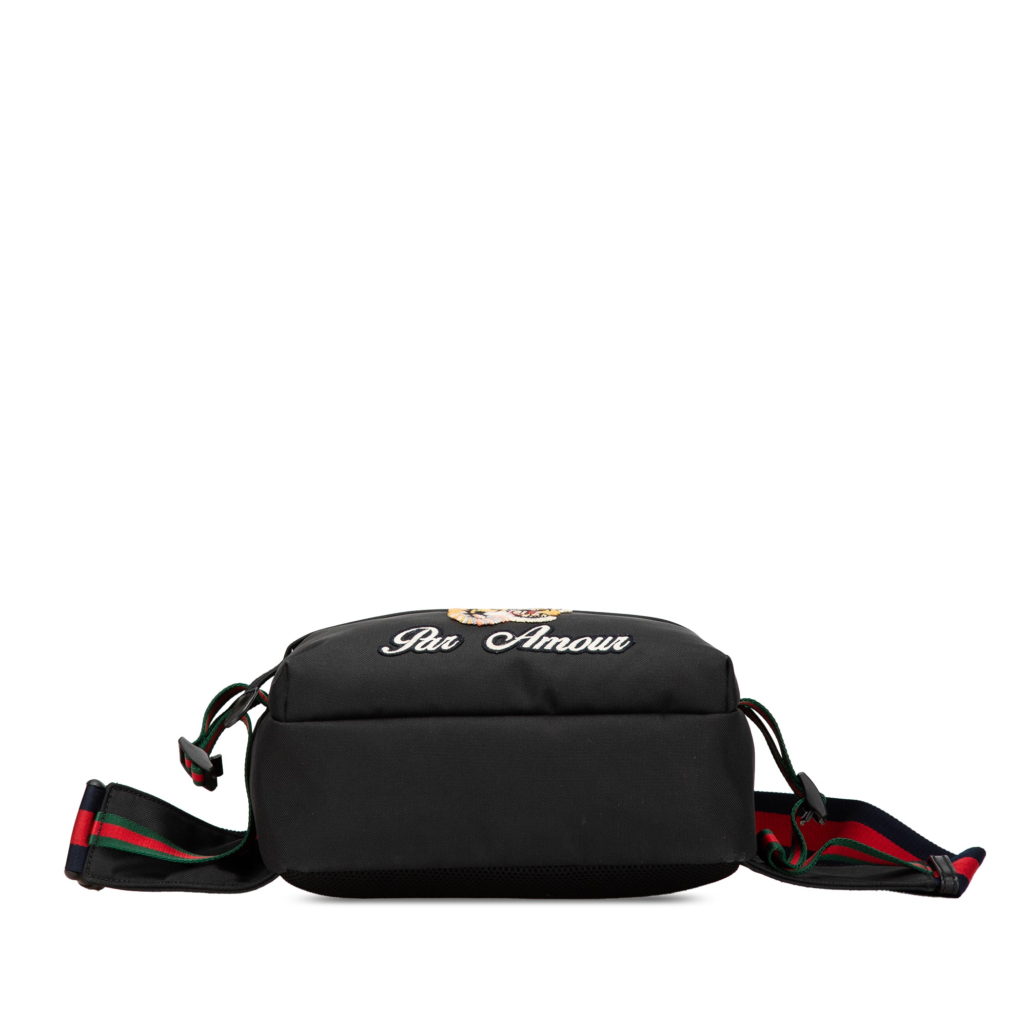 Techno Canvas Web L Aveugle Par Amour Embroidered Belt Bag