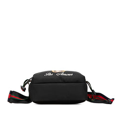 Techno Canvas Web L Aveugle Par Amour Embroidered Belt Bag