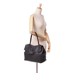 Toro Leather Top Handle Flap Satchel