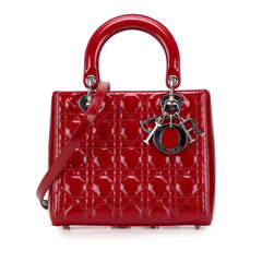 Medium Patent Cannage Lady Dior