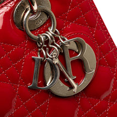 Medium Patent Cannage Lady Dior
