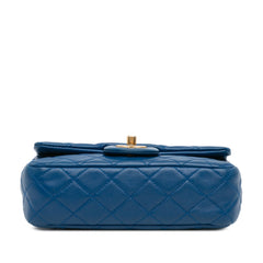 Mini Rectangular Lambskin Pearl Crush Flap