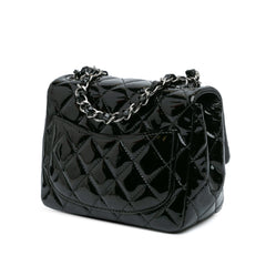 Mini Square Classic Patent Single Flap
