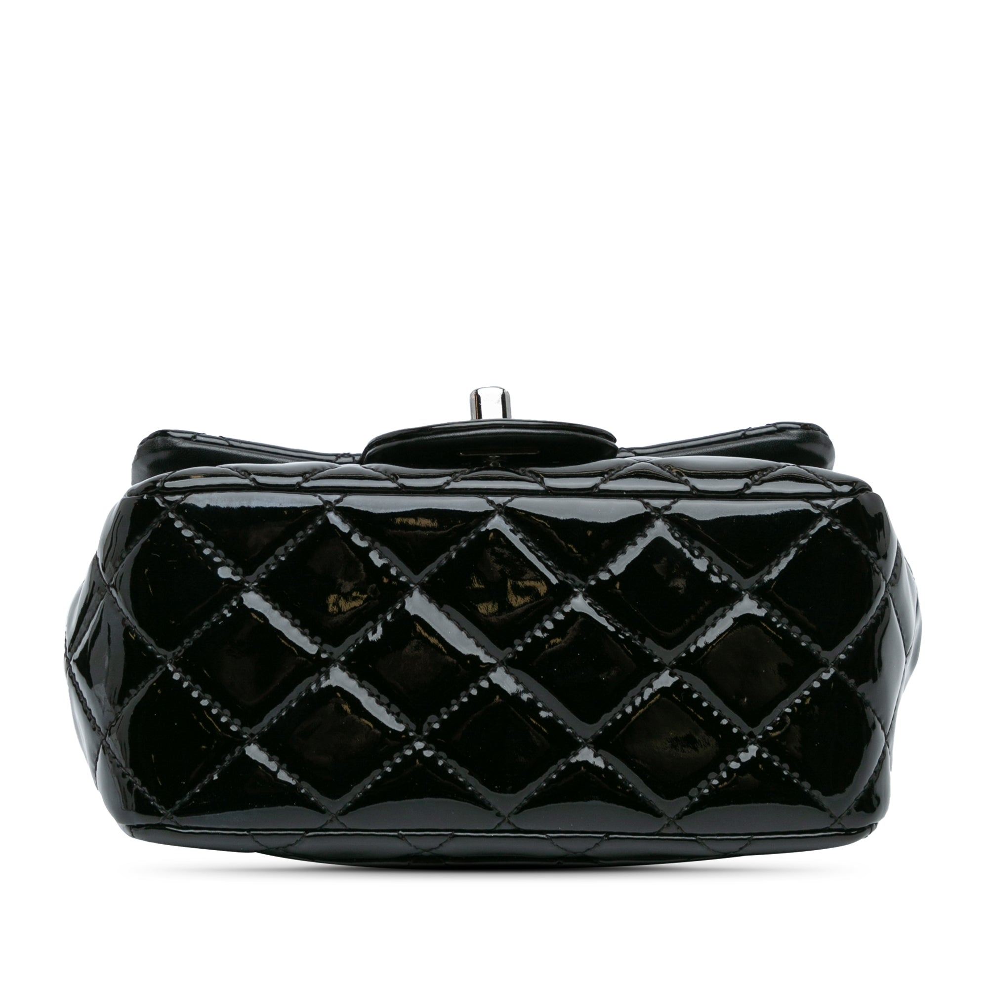 Mini Square Classic Patent Single Flap