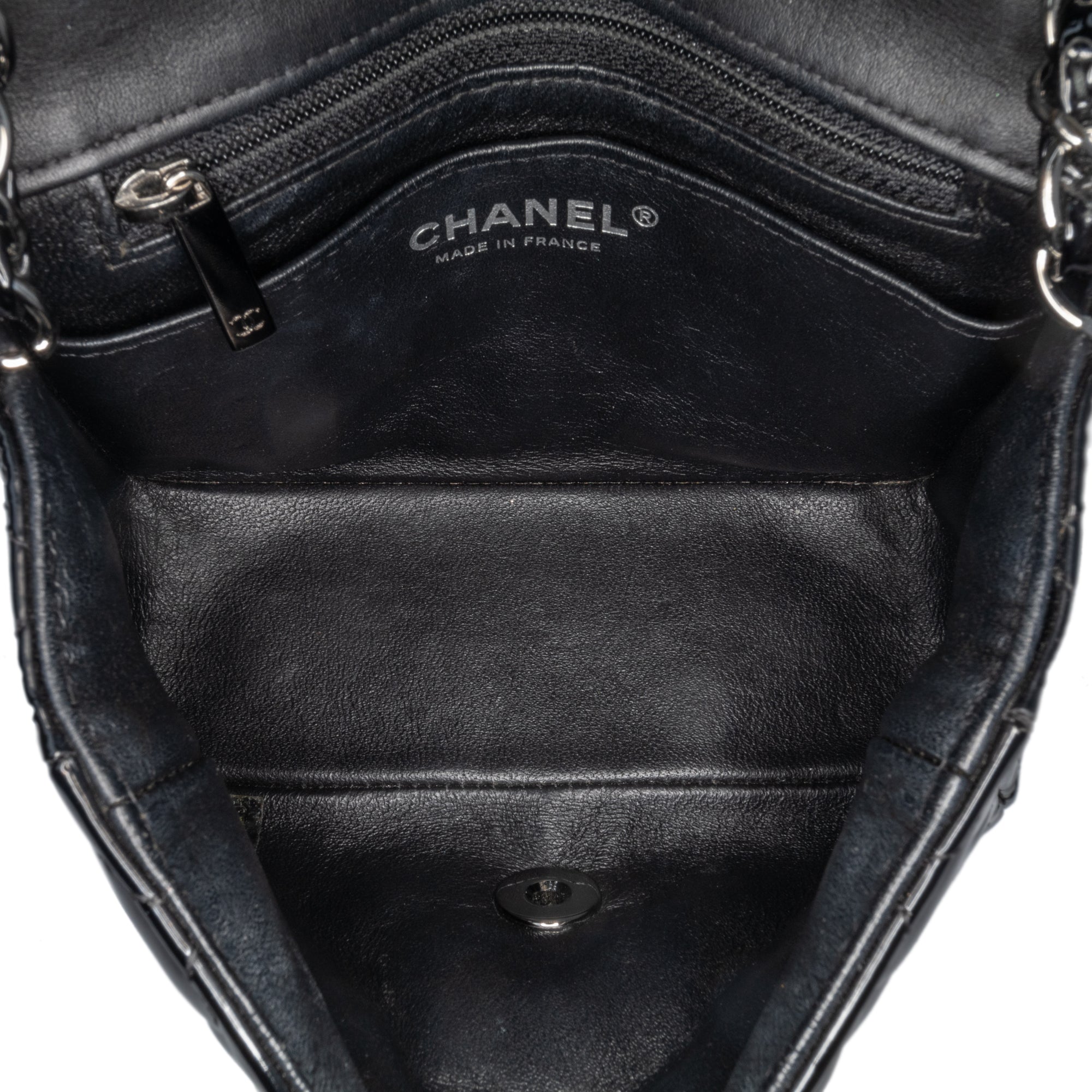Mini Square Classic Patent Single Flap