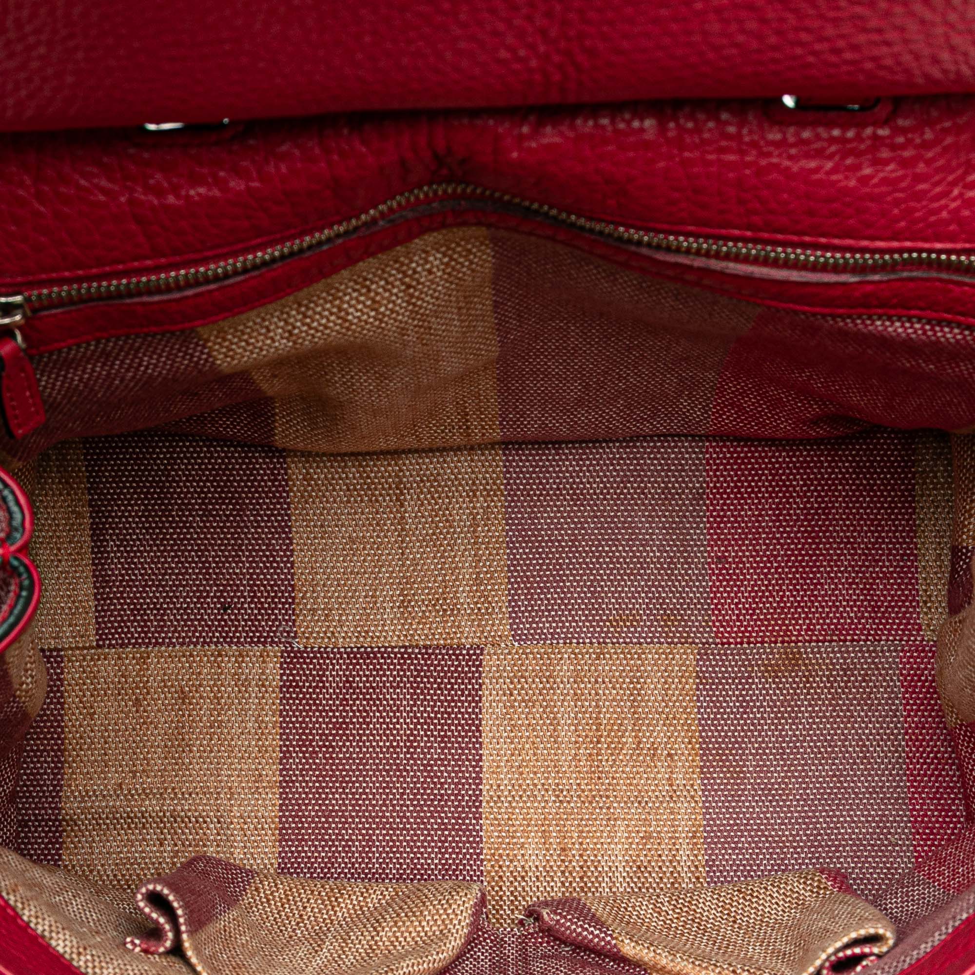 Medium Leather Bamboo Daily Satchel
