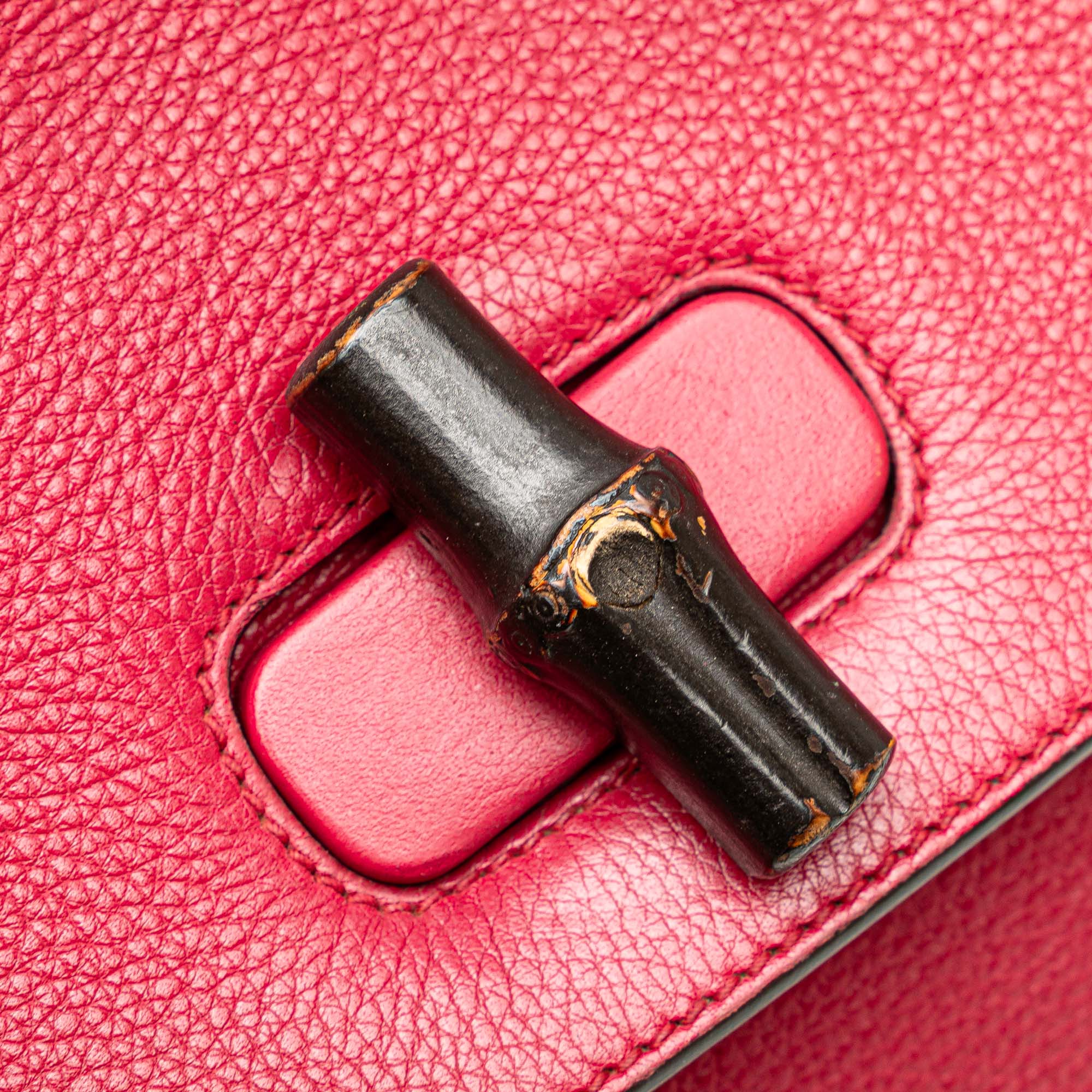 Medium Leather Bamboo Daily Satchel
