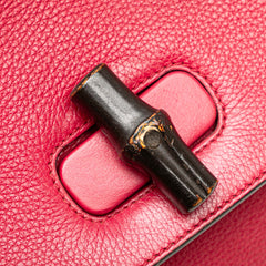 Medium Leather Bamboo Daily Satchel