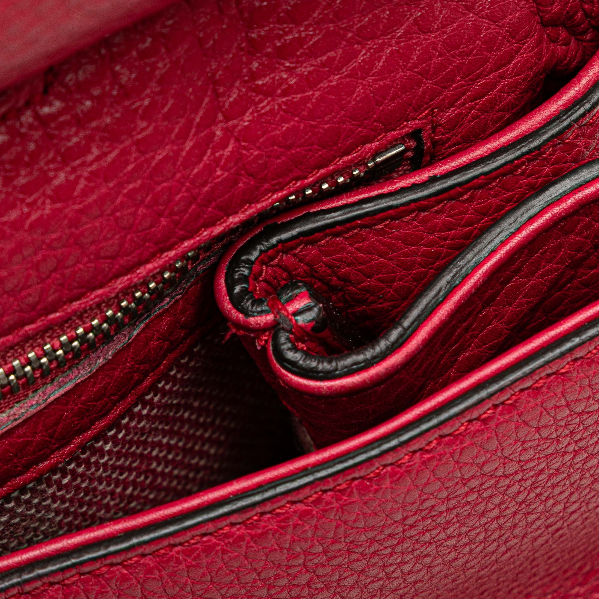Medium Leather Bamboo Daily Satchel