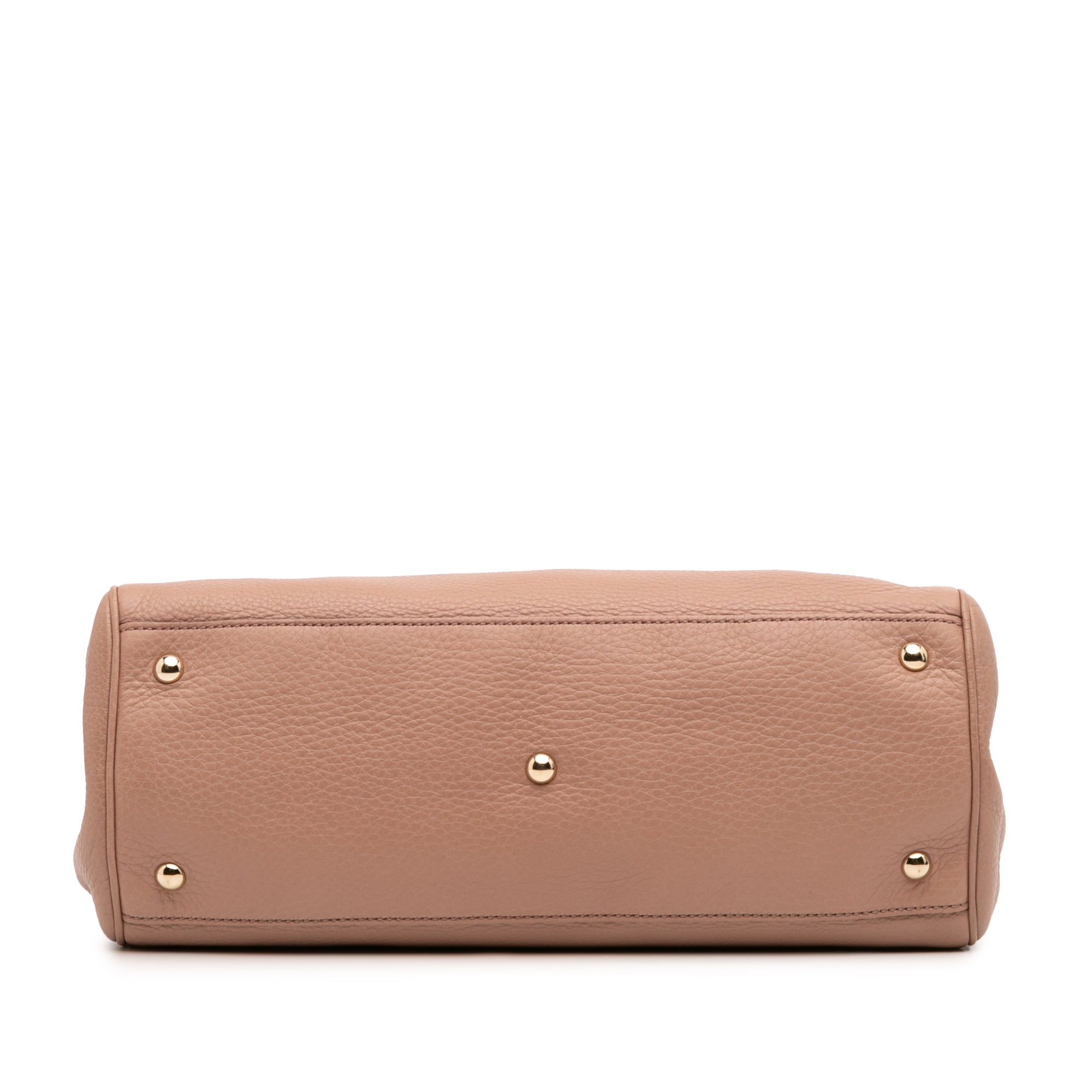 Medium Calfskin Bamboo Shopper Satchel