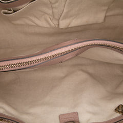 Medium Calfskin Bamboo Shopper Satchel