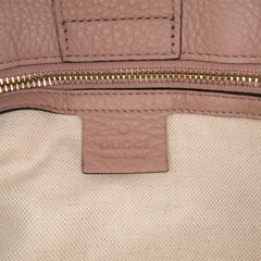 Medium Calfskin Bamboo Shopper Satchel