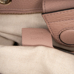 Medium Calfskin Bamboo Shopper Satchel