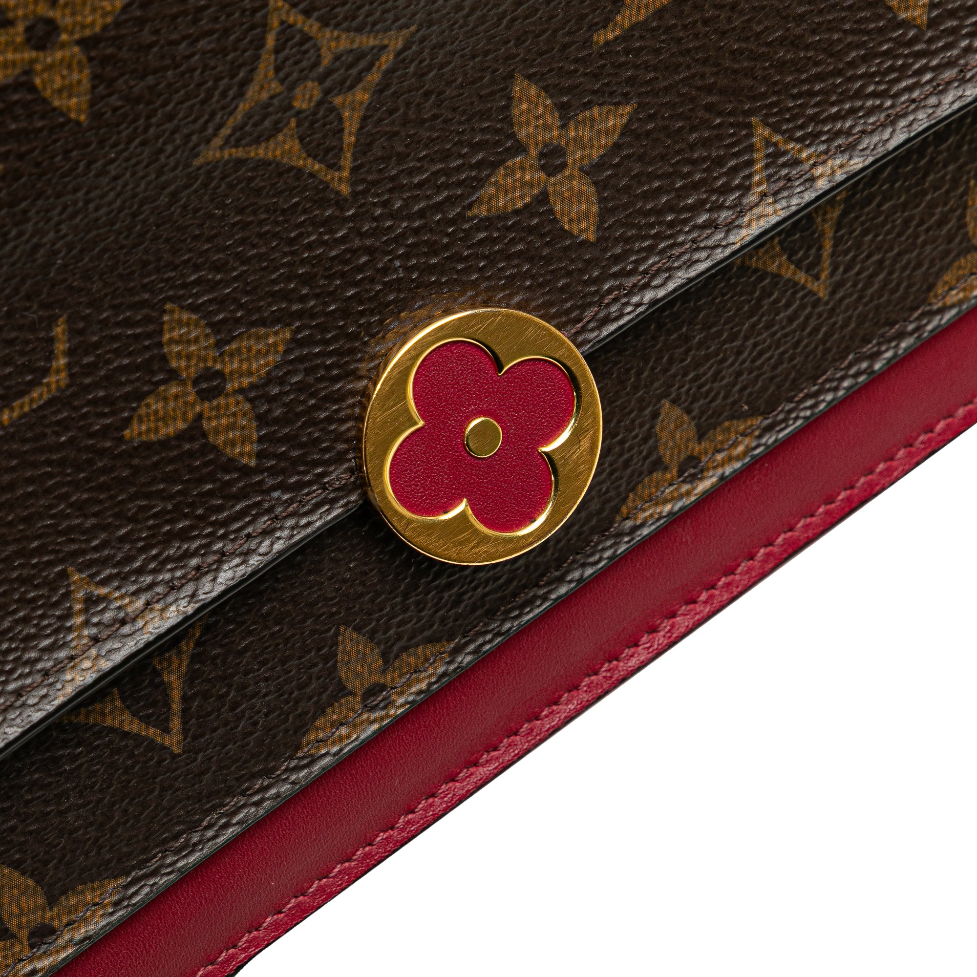 Monogram Flore Wallet On Chain