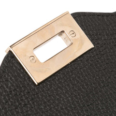 Pebbled Calfskin Rockstud Flip Lock Wallet On Chain