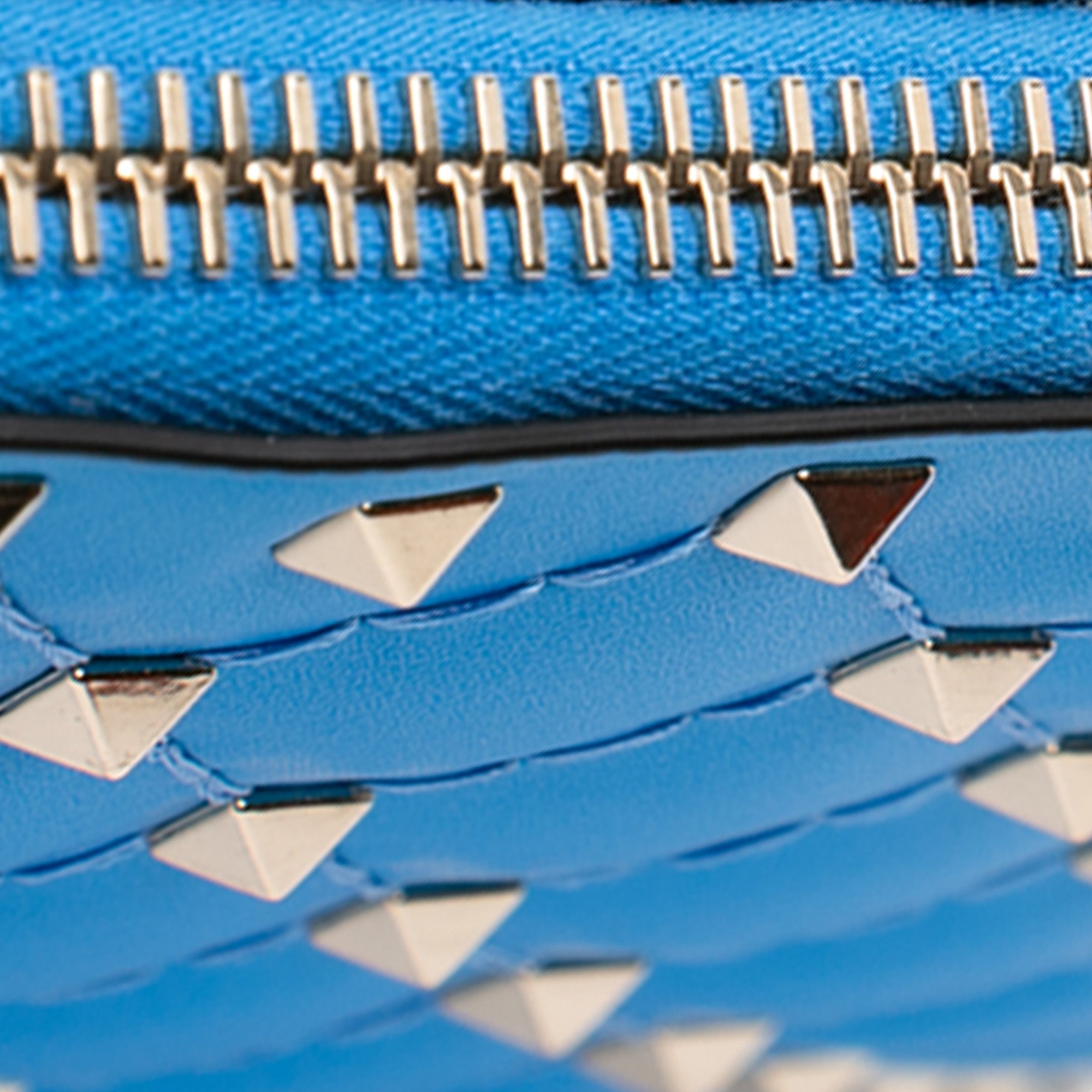 Large Nappa Rockstud Spike Flat Pouch