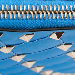 Large Nappa Rockstud Spike Flat Pouch