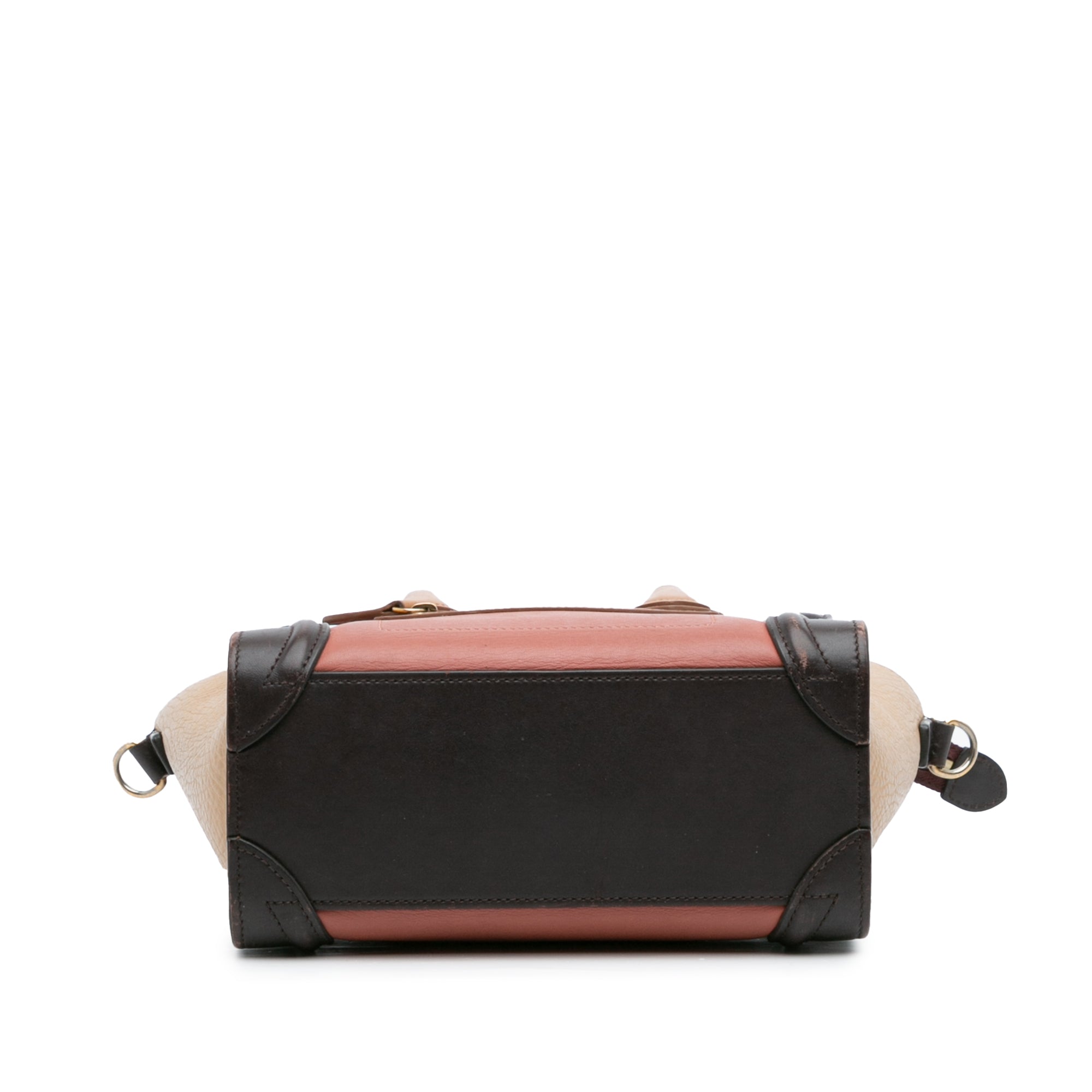 Nano Tricolor Leather Luggage Tote