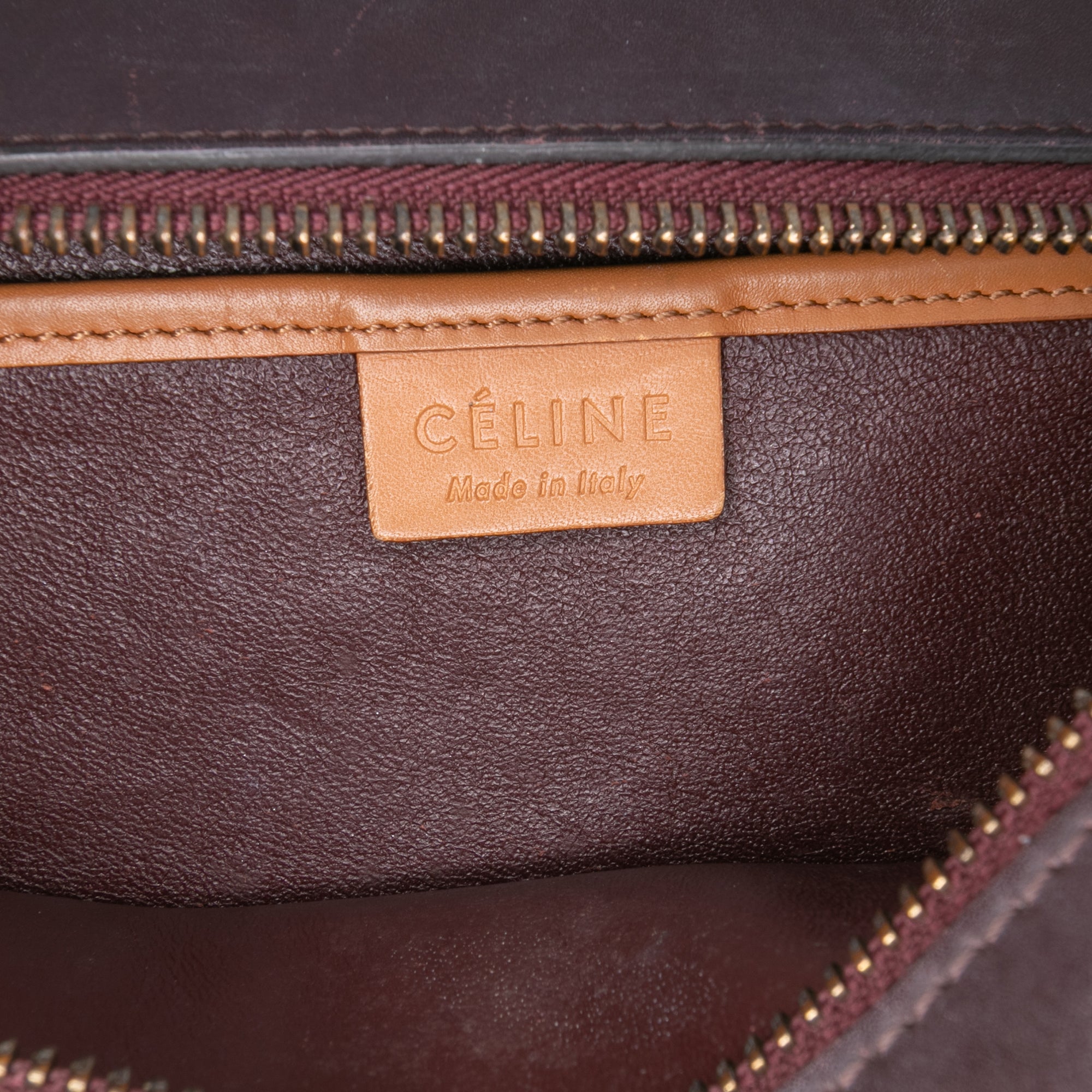 Nano Tricolor Leather Luggage Tote