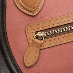 Nano Tricolor Leather Luggage Tote