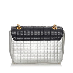 Medium Bicolor C Quilted Leather Shoulder Bag_2