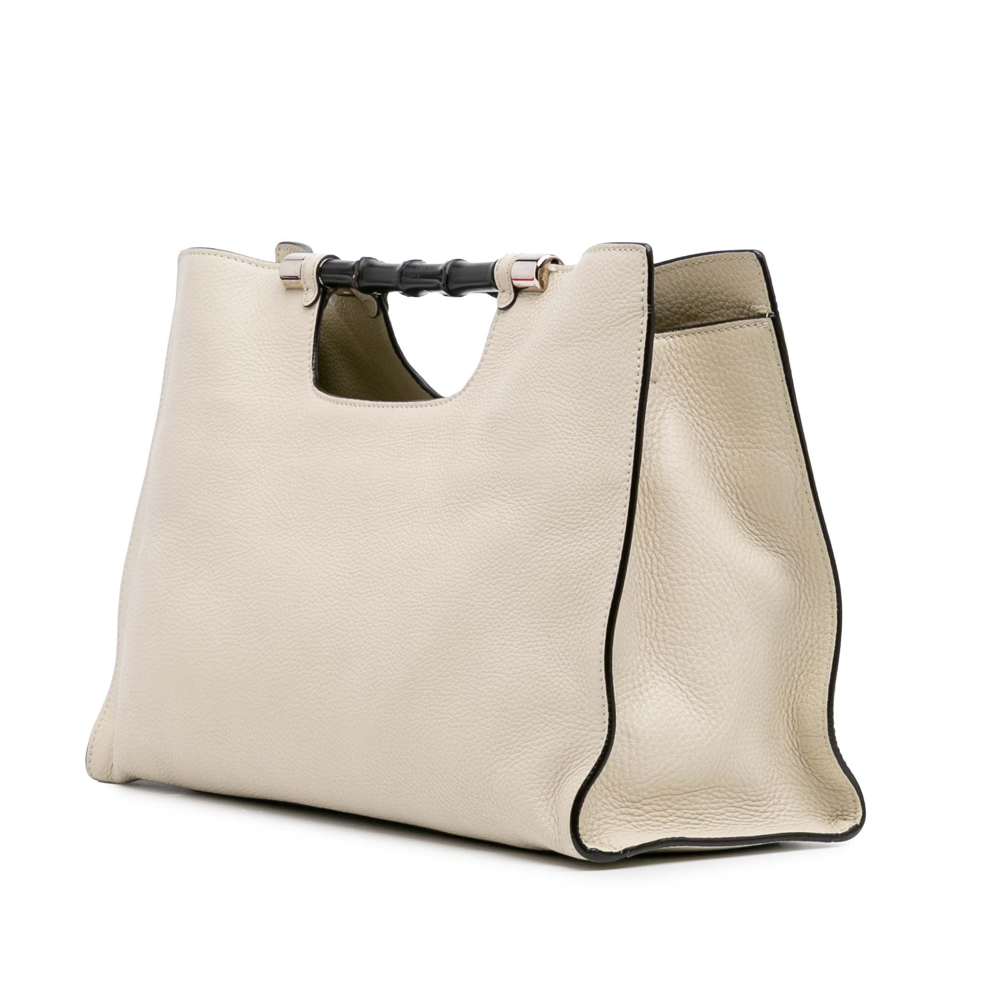 Medium Calfskin Bamboo Daily Shopper Satchel