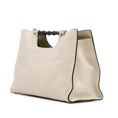 Medium Calfskin Bamboo Daily Shopper Satchel