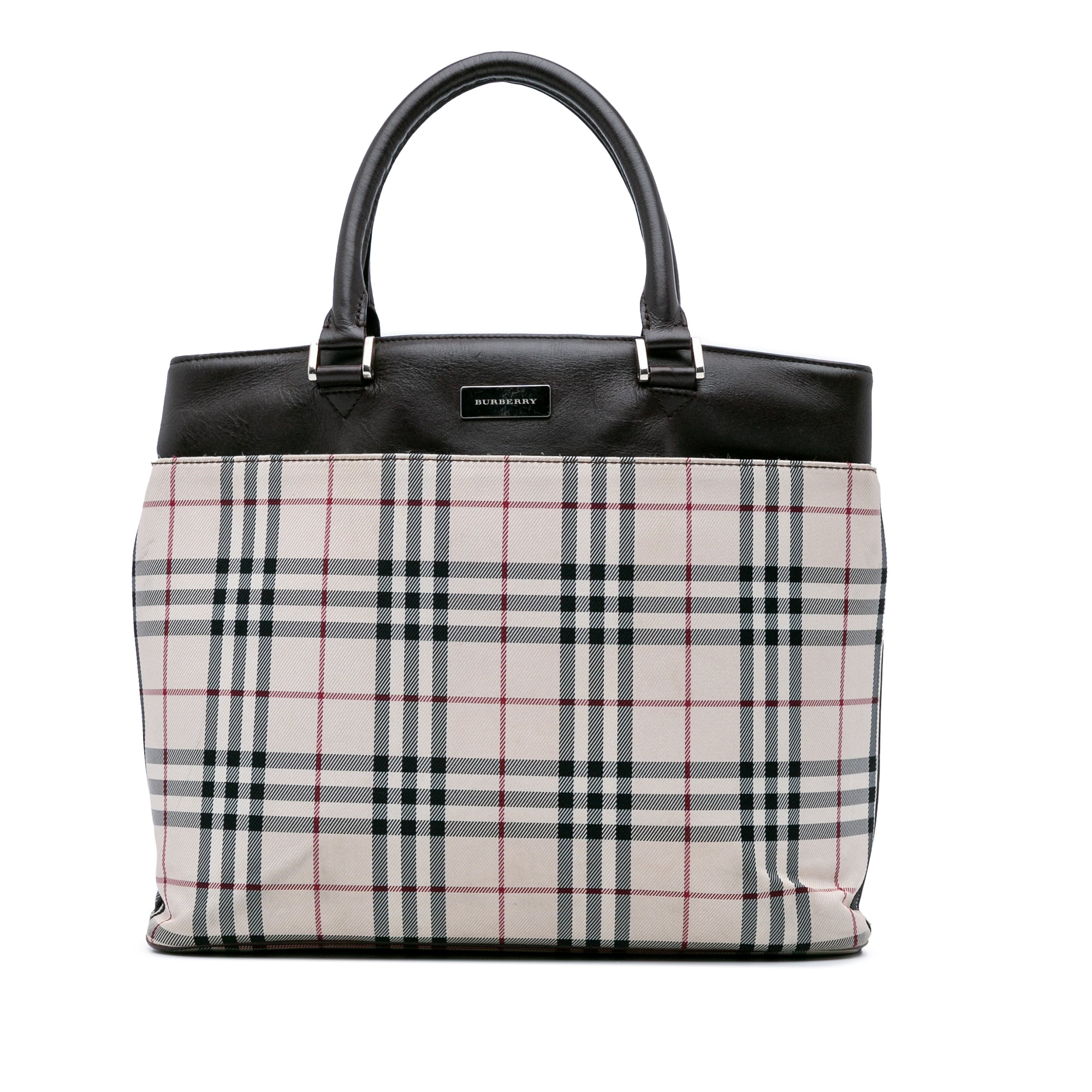 House Check Canvas Tote