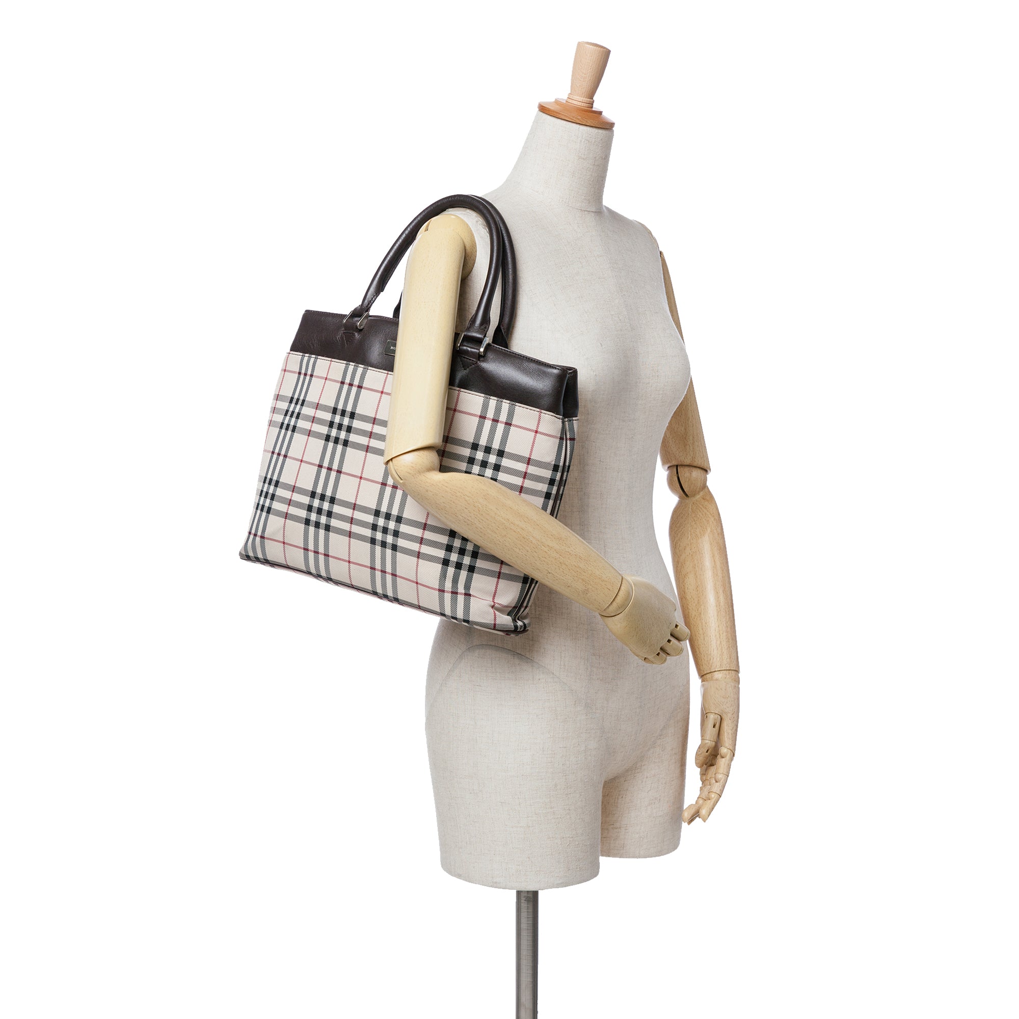 House Check Canvas Tote