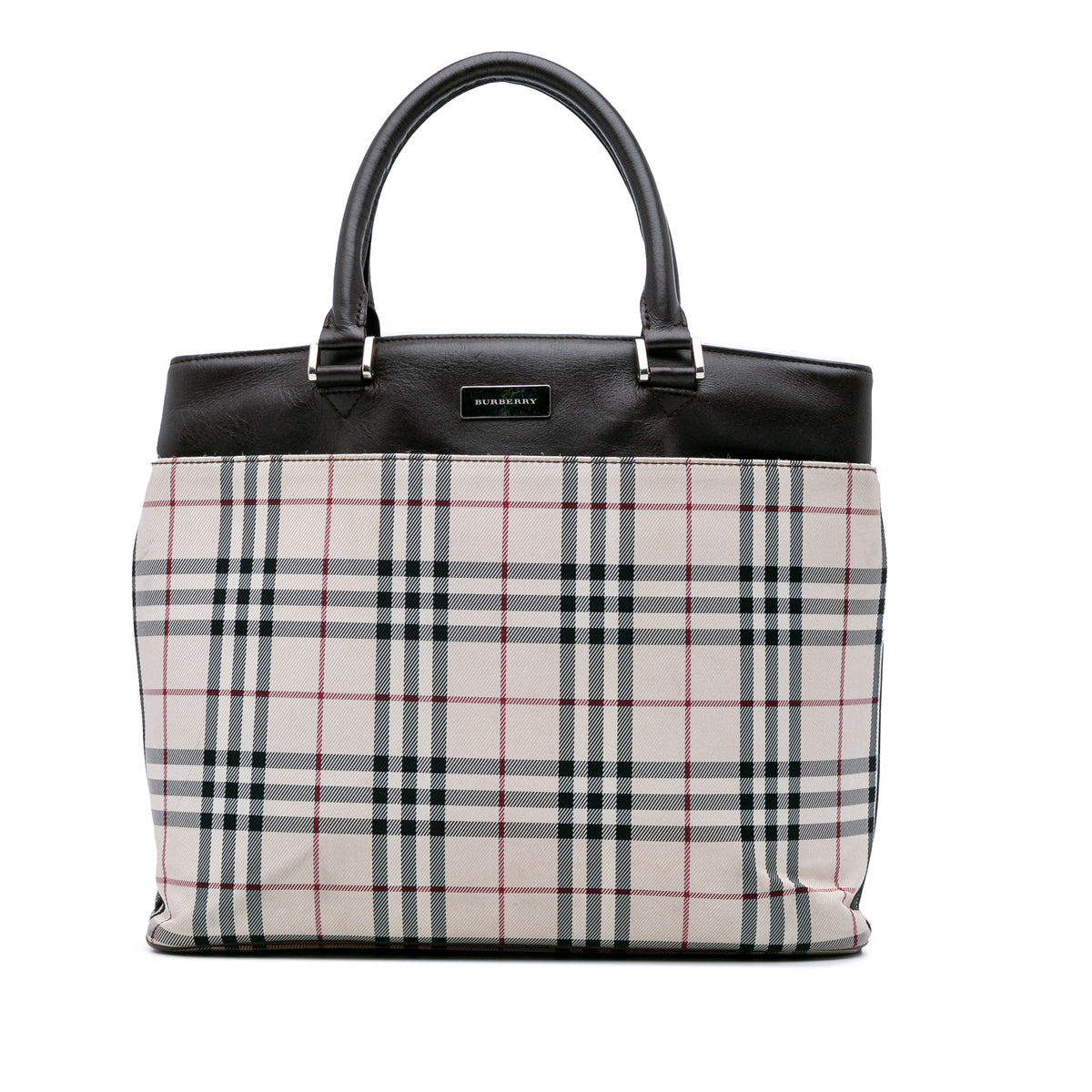 House Check Canvas Tote