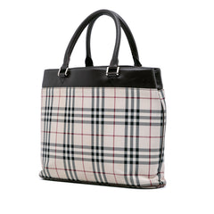 House Check Canvas Tote
