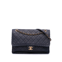 Jumbo Quilted Calfskin Happy Stitch Flap