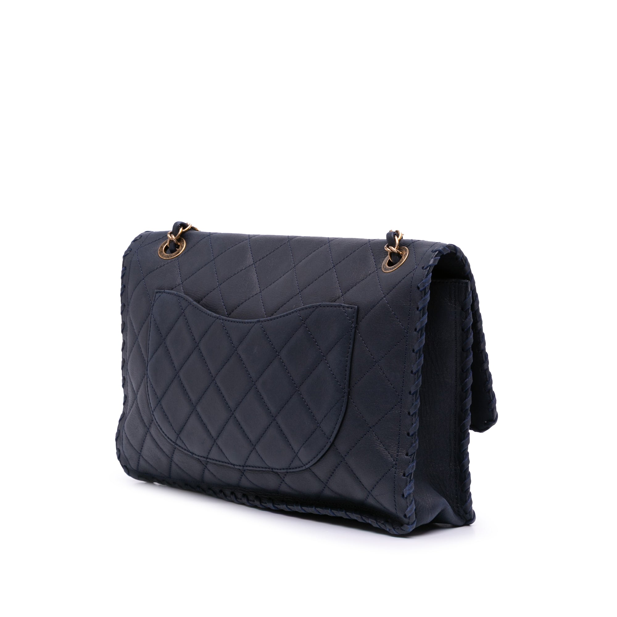 Jumbo Quilted Calfskin Happy Stitch Flap
