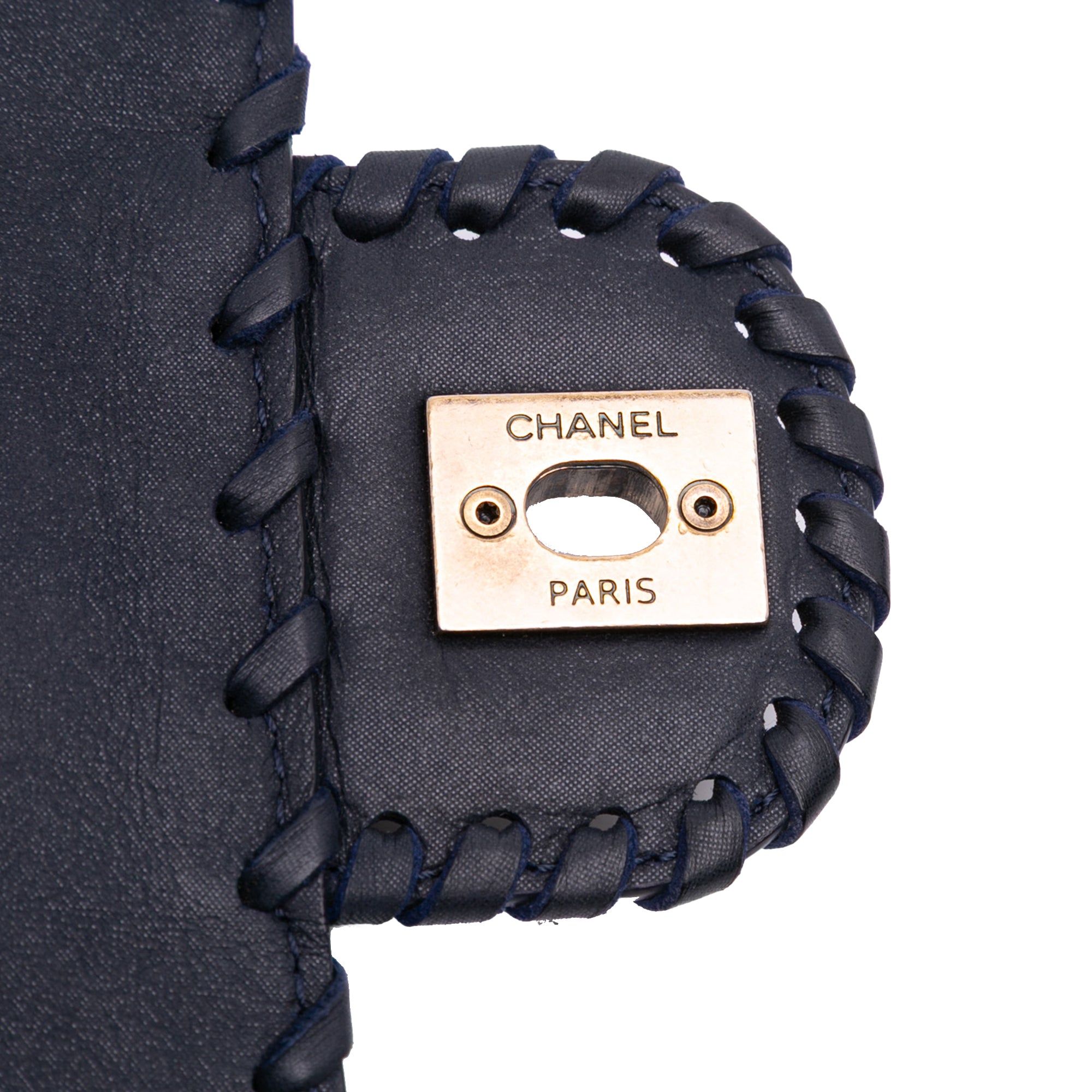 Jumbo Quilted Calfskin Happy Stitch Flap