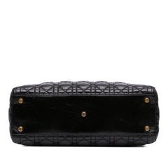 Large Crinkled Patent Cannage Lady Dior