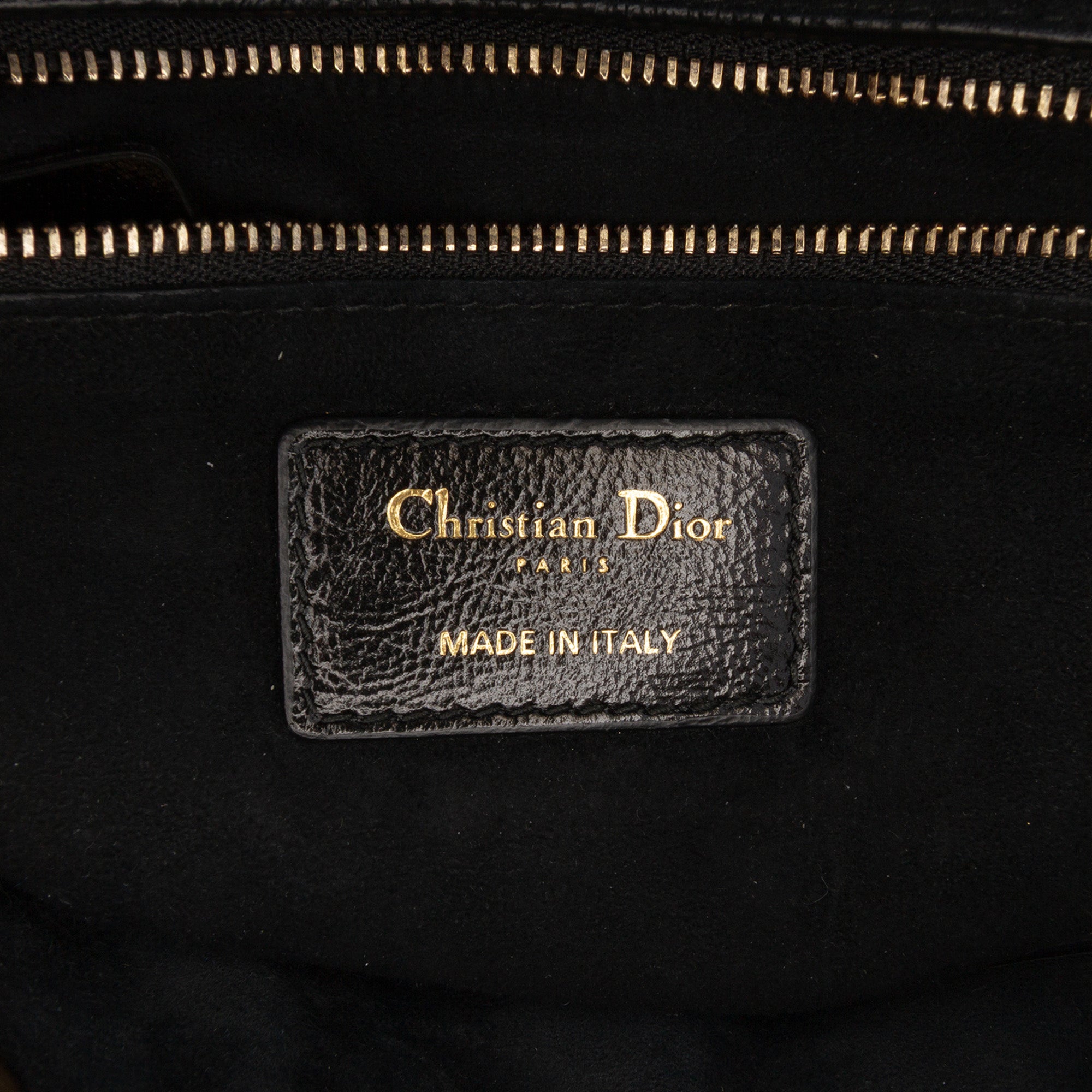 Large Crinkled Patent Cannage Lady Dior