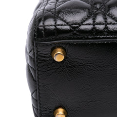 Large Crinkled Patent Cannage Lady Dior