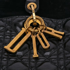 Large Crinkled Patent Cannage Lady Dior