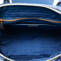 Saffiano Trimmed Tessuto Satchel