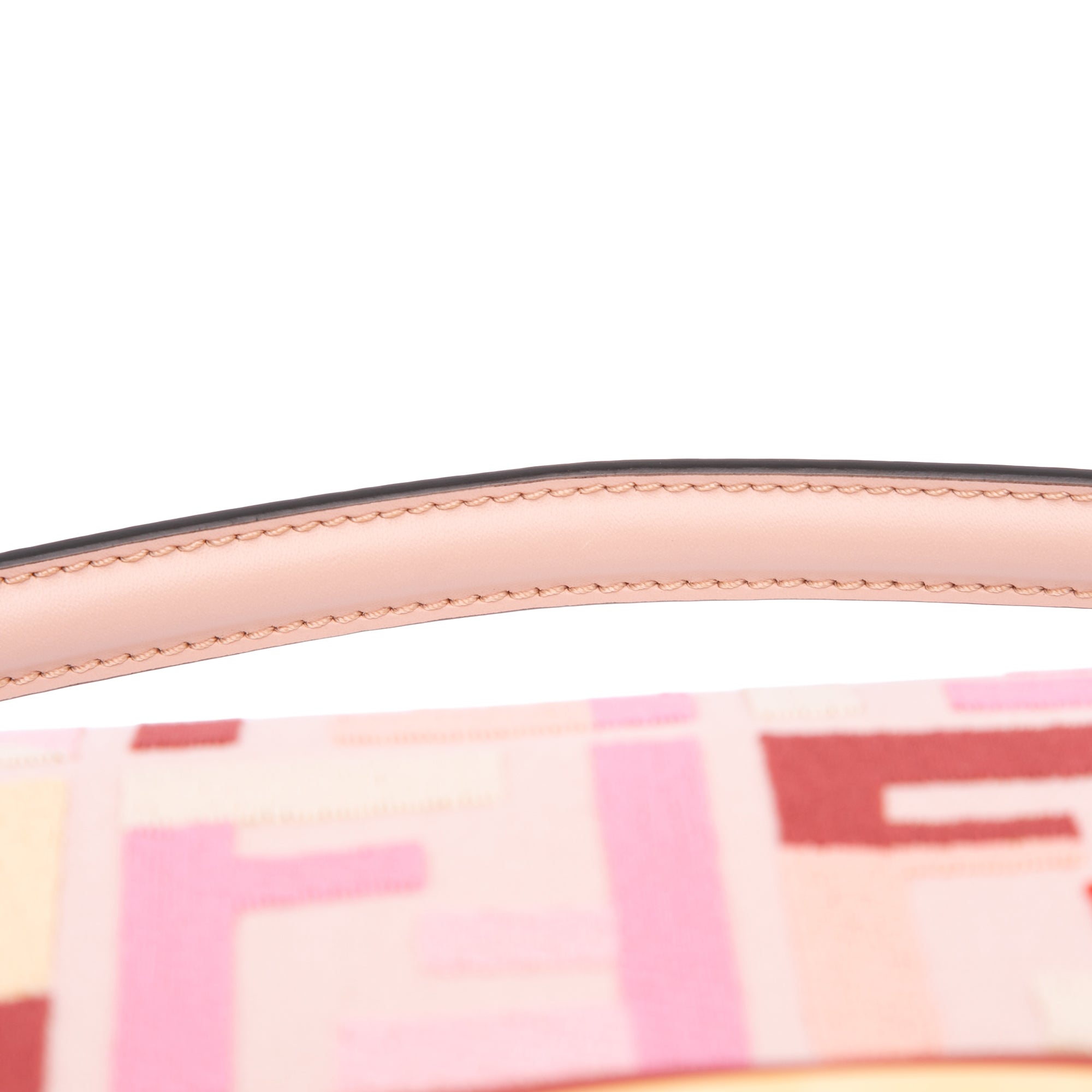 Zucca Embroidered Canvas Baguette Satchel