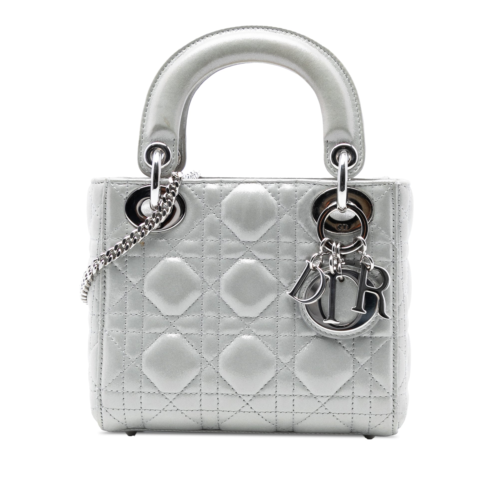 Mini Iridescent Lambskin Cannage Lady Dior