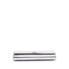 Croc Embossed Metallic Calfskin Hannah Wallet On Chain