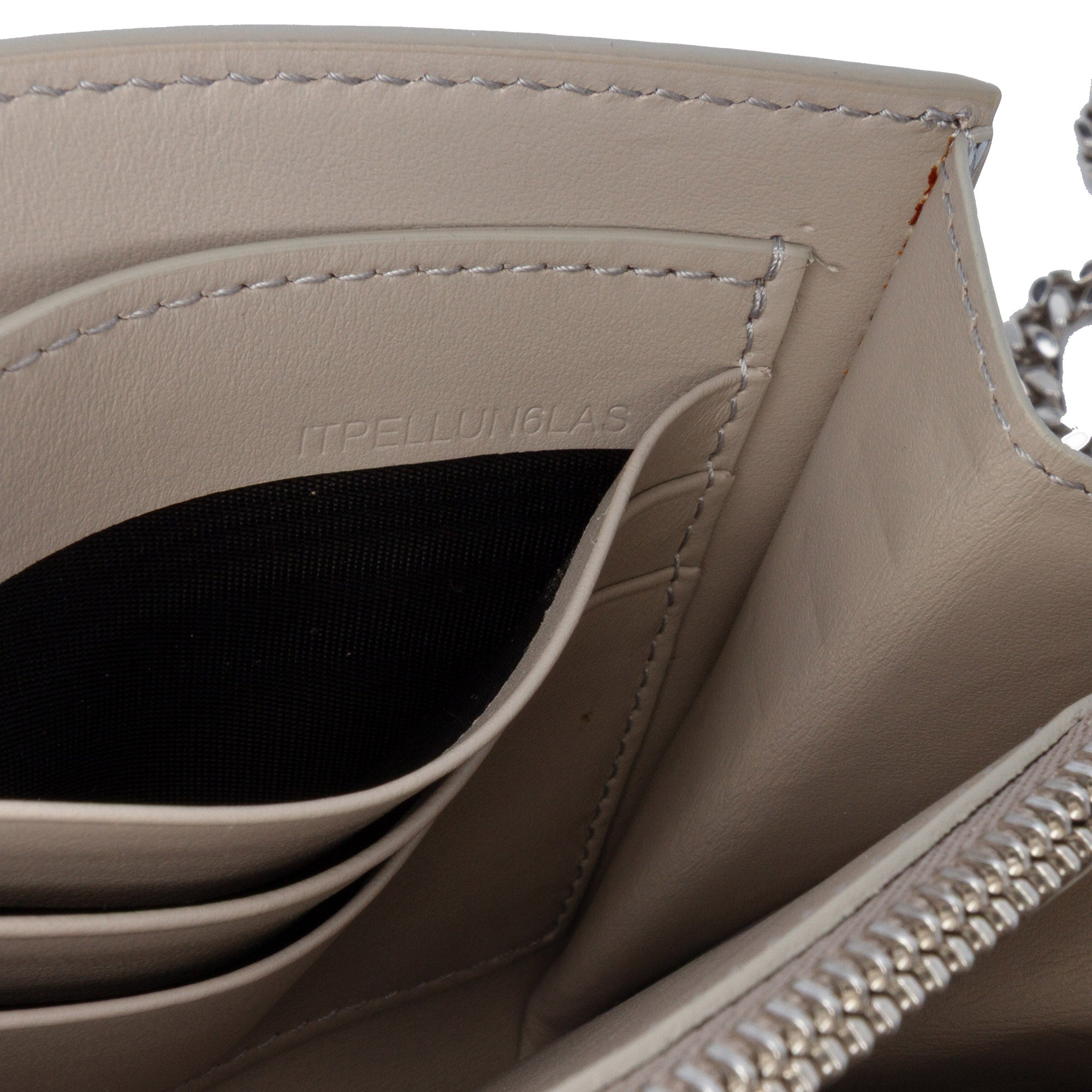 Croc Embossed Metallic Calfskin Hannah Wallet On Chain