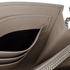 Croc Embossed Metallic Calfskin Hannah Wallet On Chain
