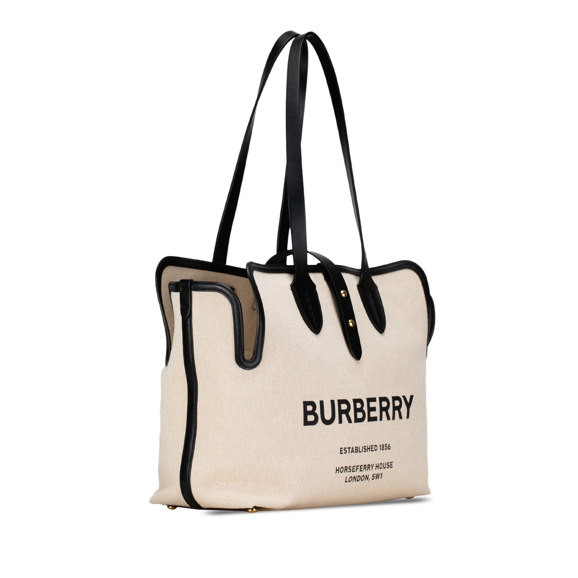 Canvas Logo Soft Belt Tote Bag