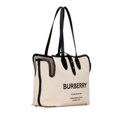 Canvas Logo Soft Belt Tote Bag