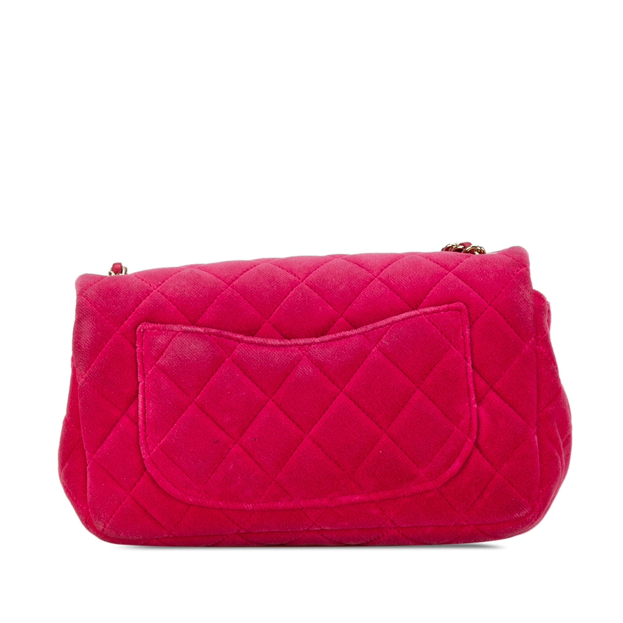 Mini Quilted Velvet Pearl Crush Single Flap