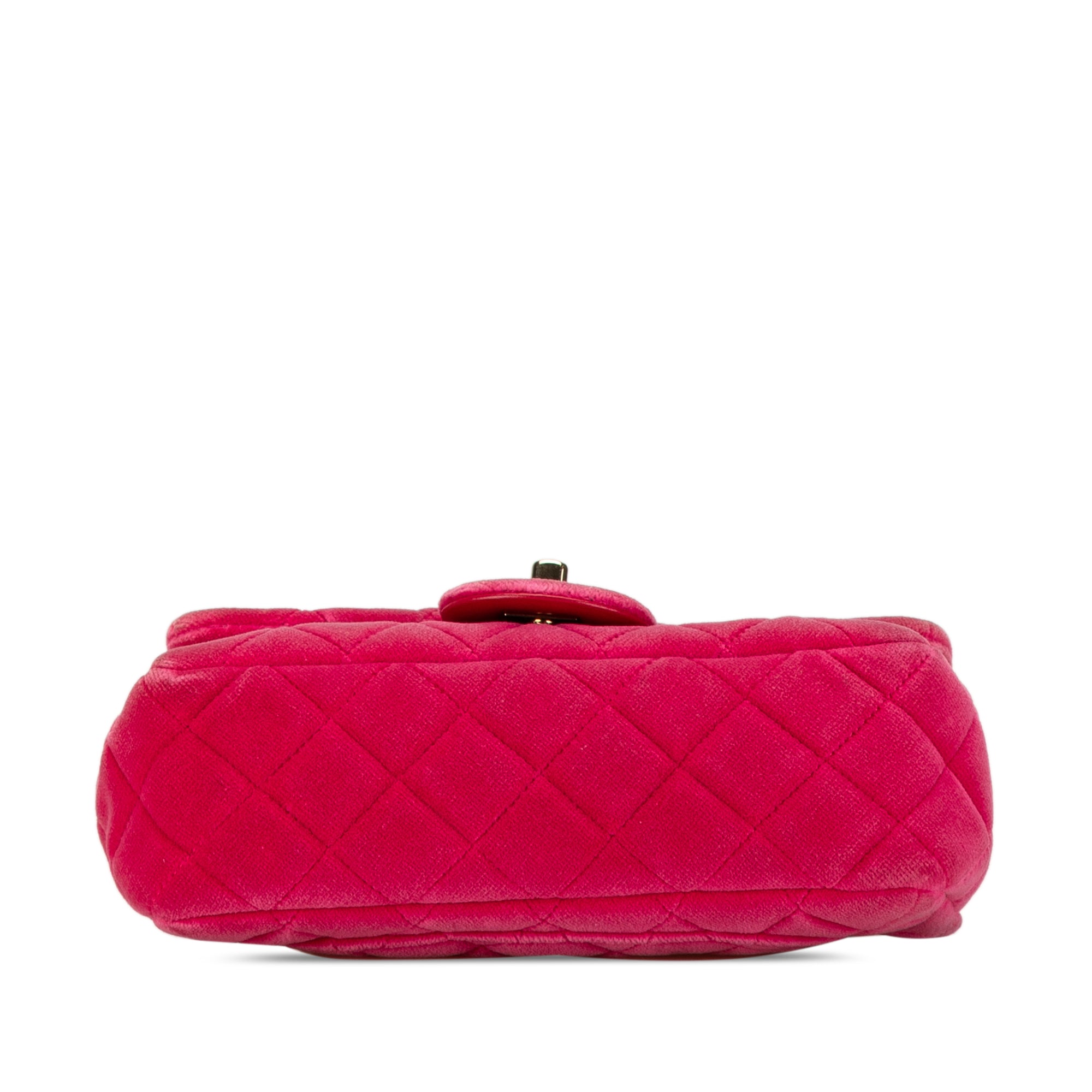 Mini Quilted Velvet Pearl Crush Single Flap